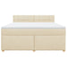 Pat continental cu saltea, crem, 180x200 cm, textil - WALTI WALTI