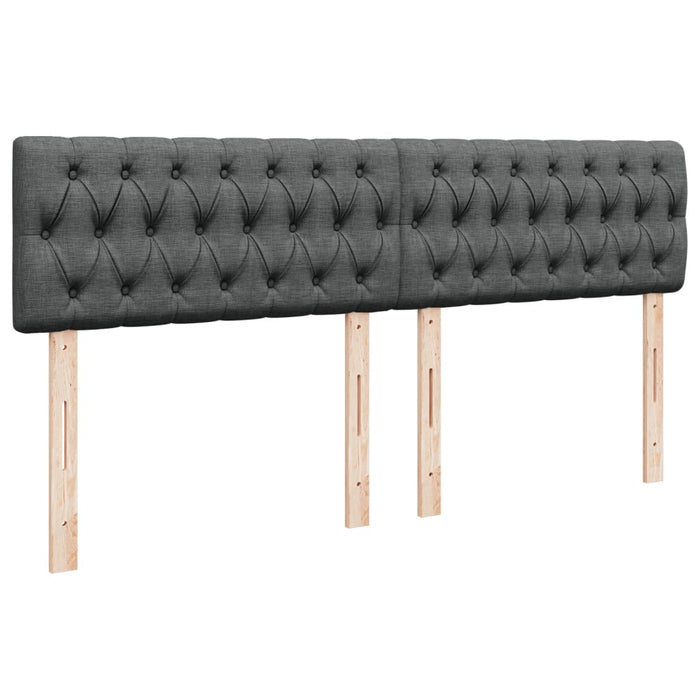 Pat box spring cu saltea, gri închis, 180x200 cm, textil - WALTI WALTI
