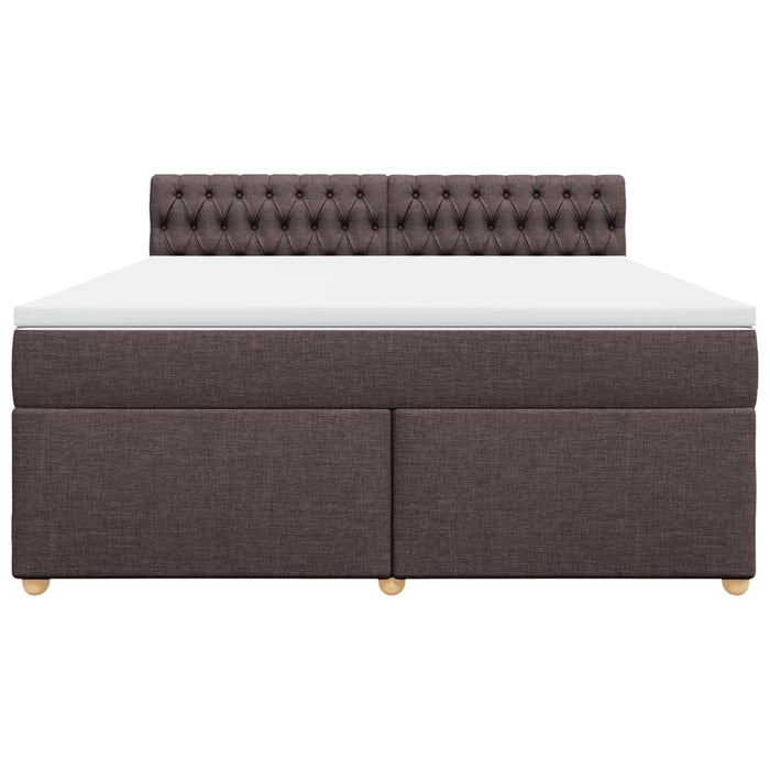 Pat continental cu saltea maro închis 180x200cm material textil - WALTI WALTI