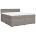 Pat continental cu saltea, gri taupe, 180x200 cm, textil - WALTI WALTI