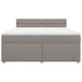 Pat continental cu saltea, gri taupe, 180x200 cm, textil - WALTI WALTI