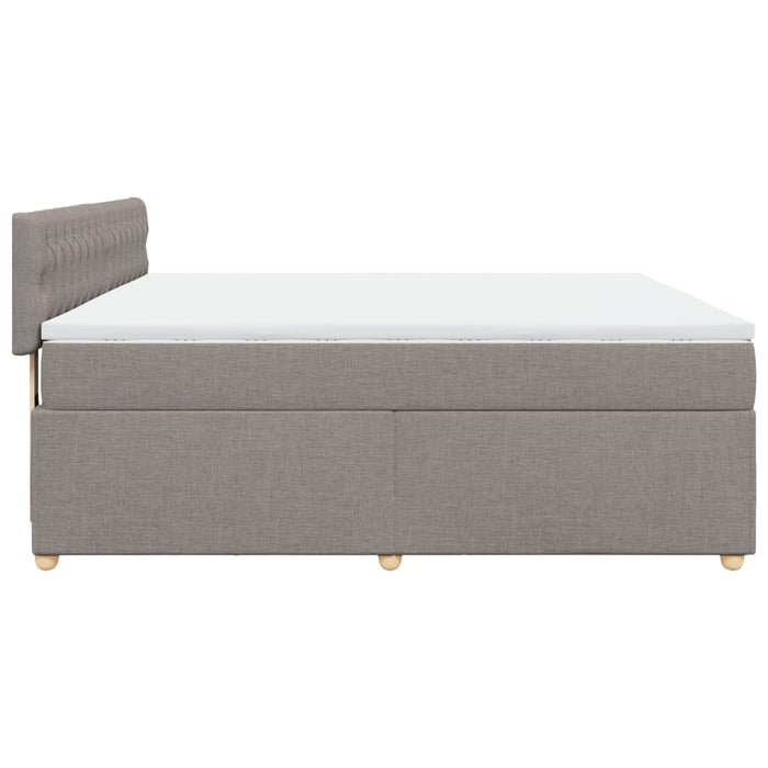 Pat continental cu saltea, gri taupe, 180x200 cm, textil - WALTI WALTI