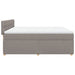 Pat continental cu saltea, gri taupe, 180x200 cm, textil - WALTI WALTI