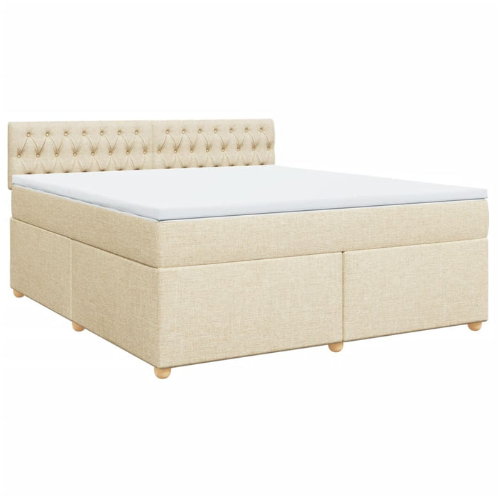 Pat continental cu saltea, crem, 180x200 cm, textil - WALTI WALTI