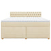 Pat continental cu saltea, crem, 180x200 cm, textil - WALTI WALTI
