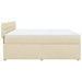 Pat continental cu saltea, crem, 180x200 cm, textil - WALTI WALTI