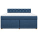 Pat box spring cu saltea, albastru, 180x200 cm, material textil - WALTI WALTI