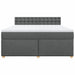 Pat box spring cu saltea, gri închis, 180x200 cm, textil - WALTI WALTI