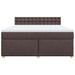 Pat continental cu saltea maro închis 180x200cm material textil - WALTI WALTI