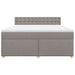 Pat continental cu saltea, gri taupe, 180x200 cm, textil - WALTI WALTI