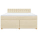 Pat continental cu saltea, crem, 180x200 cm, textil - WALTI WALTI