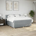 Pat box spring cu saltea, gri deschis, 200x200 cm, textil - WALTI WALTI