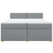 Pat box spring cu saltea, gri deschis, 200x200 cm, textil - WALTI WALTI