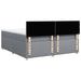 Pat box spring cu saltea, gri deschis, 200x200 cm, textil - WALTI WALTI