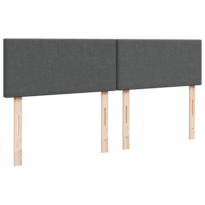 Pat box spring cu saltea, gri închis, 200x200 cm, textil - WALTI WALTI