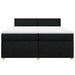 Pat box spring cu saltea, negru, 200x200 cm, textil - WALTI WALTI