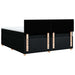 Pat box spring cu saltea, negru, 200x200 cm, textil - WALTI WALTI