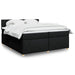 Pat box spring cu saltea, negru, 200x200 cm, textil - WALTI WALTI