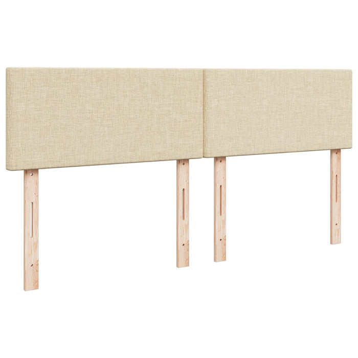 Pat box spring cu saltea, crem, 200x200 cm, textil WALTI