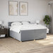 Pat box spring cu saltea, gri deschis, 200x200 cm, textil - WALTI WALTI