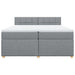 Pat box spring cu saltea, gri deschis, 200x200 cm, textil - WALTI WALTI