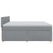 Pat box spring cu saltea, gri deschis, 200x200 cm, textil - WALTI WALTI