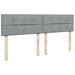 Pat box spring cu saltea, gri deschis, 200x200 cm, textil - WALTI WALTI