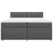Pat box spring cu saltea, gri închis, 200x200 cm, textil - WALTI WALTI
