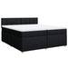 Pat box spring cu saltea, negru, 200x200 cm, textil - WALTI WALTI