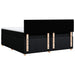 Pat box spring cu saltea, negru, 200x200 cm, textil - WALTI WALTI