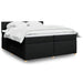 Pat box spring cu saltea, negru, 200x200 cm, textil - WALTI WALTI