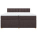 Pat box spring cu saltea, maro închis, 200x200 cm, textil - WALTI WALTI