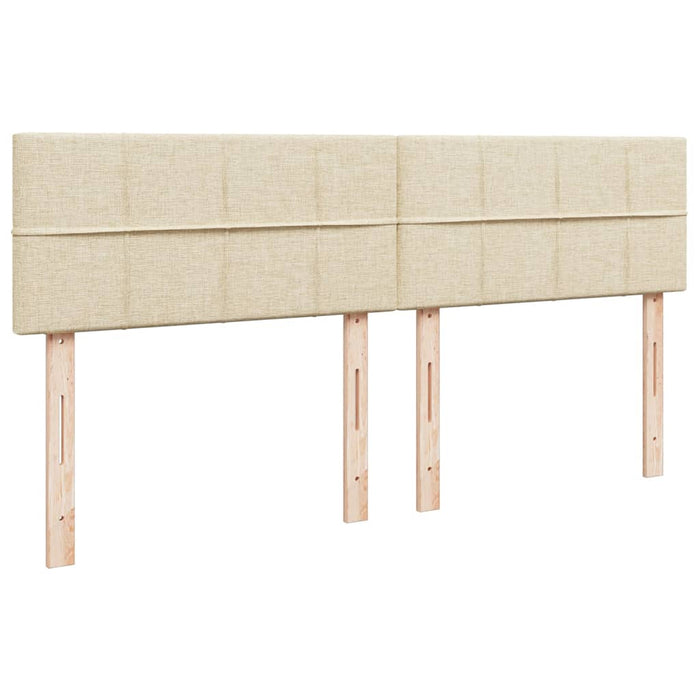 Pat box spring cu saltea, crem, 200x200 cm, textil - WALTI WALTI