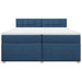 Pat box spring cu saltea, albastru, 200x200 cm, textil - WALTI WALTI