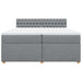 Pat box spring cu saltea, gri deschis, 200x200 cm, textil - WALTI WALTI
