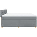 Pat box spring cu saltea, gri deschis, 200x200 cm, textil - WALTI WALTI