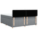 Pat box spring cu saltea, gri deschis, 200x200 cm, textil - WALTI WALTI