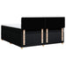 Pat box spring cu saltea, negru, 200x200 cm, textil - WALTI WALTI