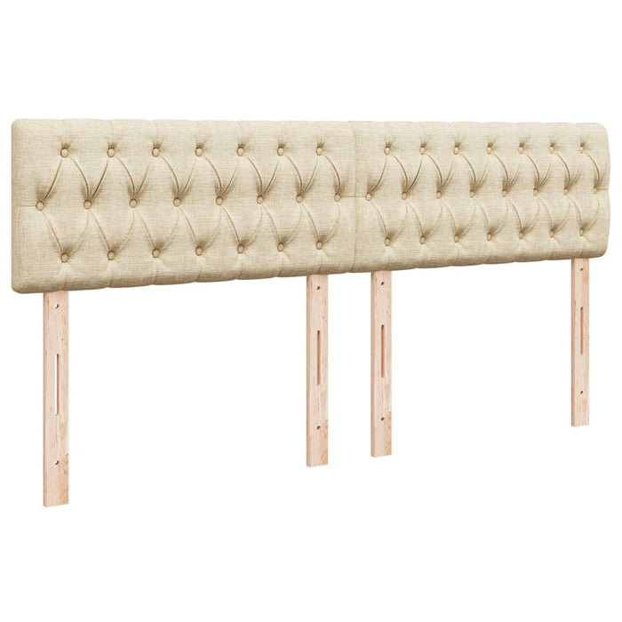 Pat box spring cu saltea, crem, 200x200 cm, textil - WALTI WALTI