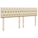 Pat box spring cu saltea, crem, 200x200 cm, textil - WALTI WALTI