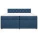 Pat box spring cu saltea, albastru, 200x200 cm, textil - WALTI WALTI