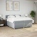 Pat box spring cu saltea, gri deschis, 200x200 cm, textil - WALTI WALTI