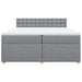 Pat box spring cu saltea, gri deschis, 200x200 cm, textil - WALTI WALTI