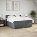 Pat box spring cu saltea, gri închis, 200x200 cm, textil - WALTI WALTI
