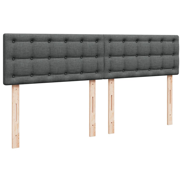Pat box spring cu saltea, gri închis, 200x200 cm, textil - WALTI WALTI