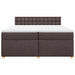 Pat box spring cu saltea, maro închis, 200x200 cm, textil - WALTI WALTI