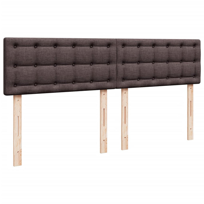 Pat box spring cu saltea, maro închis, 200x200 cm, textil - WALTI WALTI