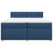 Pat box spring cu saltea, albastru, 200x200 cm, textil - WALTI WALTI