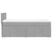 Pat continental cu saltea, gri deschis, 80x200 cm, textil - WALTI WALTI