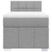 Pat continental cu saltea, gri deschis, 80x200 cm, textil - WALTI WALTI